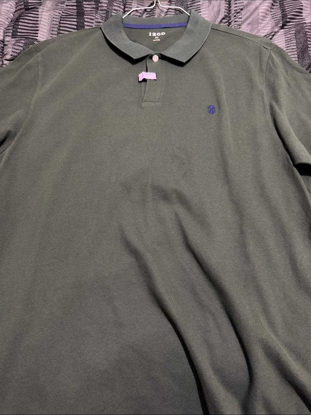 Izod Dark Green Polo with Navy Emblem